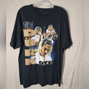 Lil Durk 100% Cotton Black Graphic T-Shirt Men's Large Used